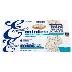 Entenmann's Iced Party Cake Mini Snack Cakes, 6 packs, 12 oz