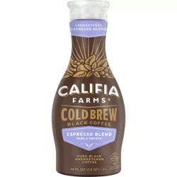 Califia Farms Cold Brew Black Coffee, Espresso Blend