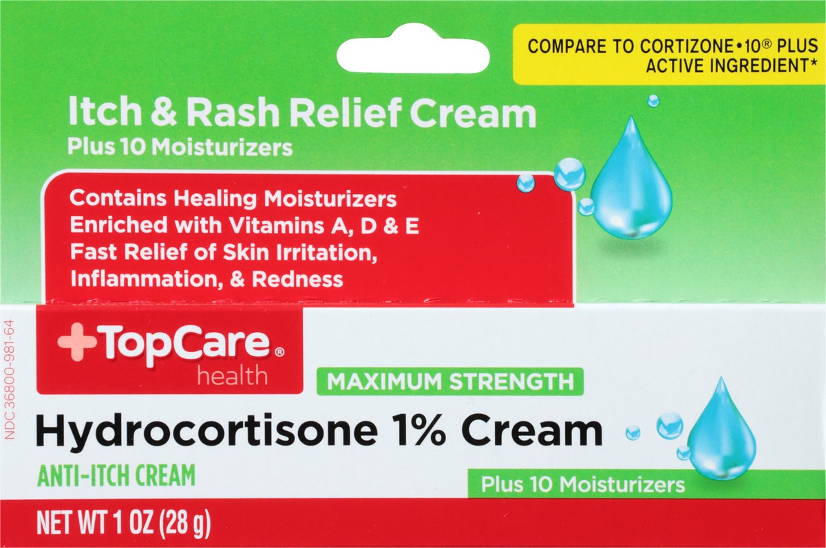 slide 6 of 15, TopCare Health Maximum Strength Hydrocortisone 1% Cream 1 oz, 1 oz