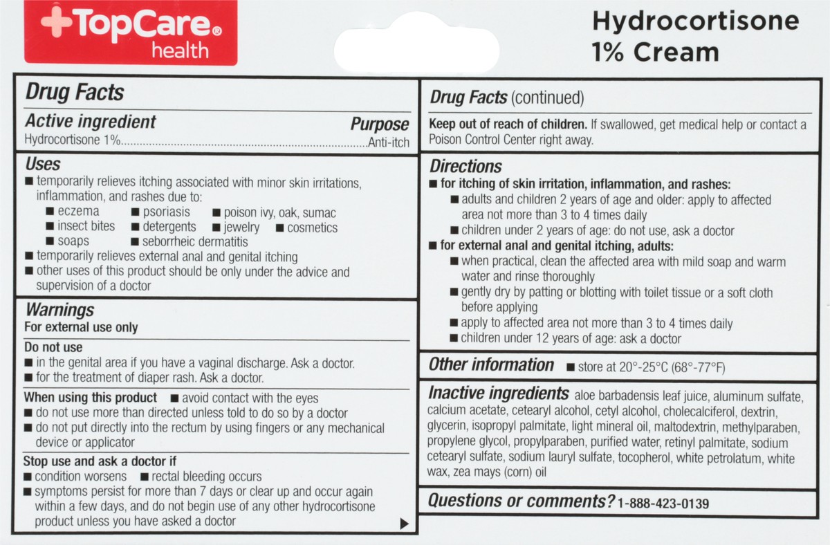 slide 9 of 15, TopCare Health Maximum Strength Hydrocortisone 1% Cream 1 oz, 1 oz