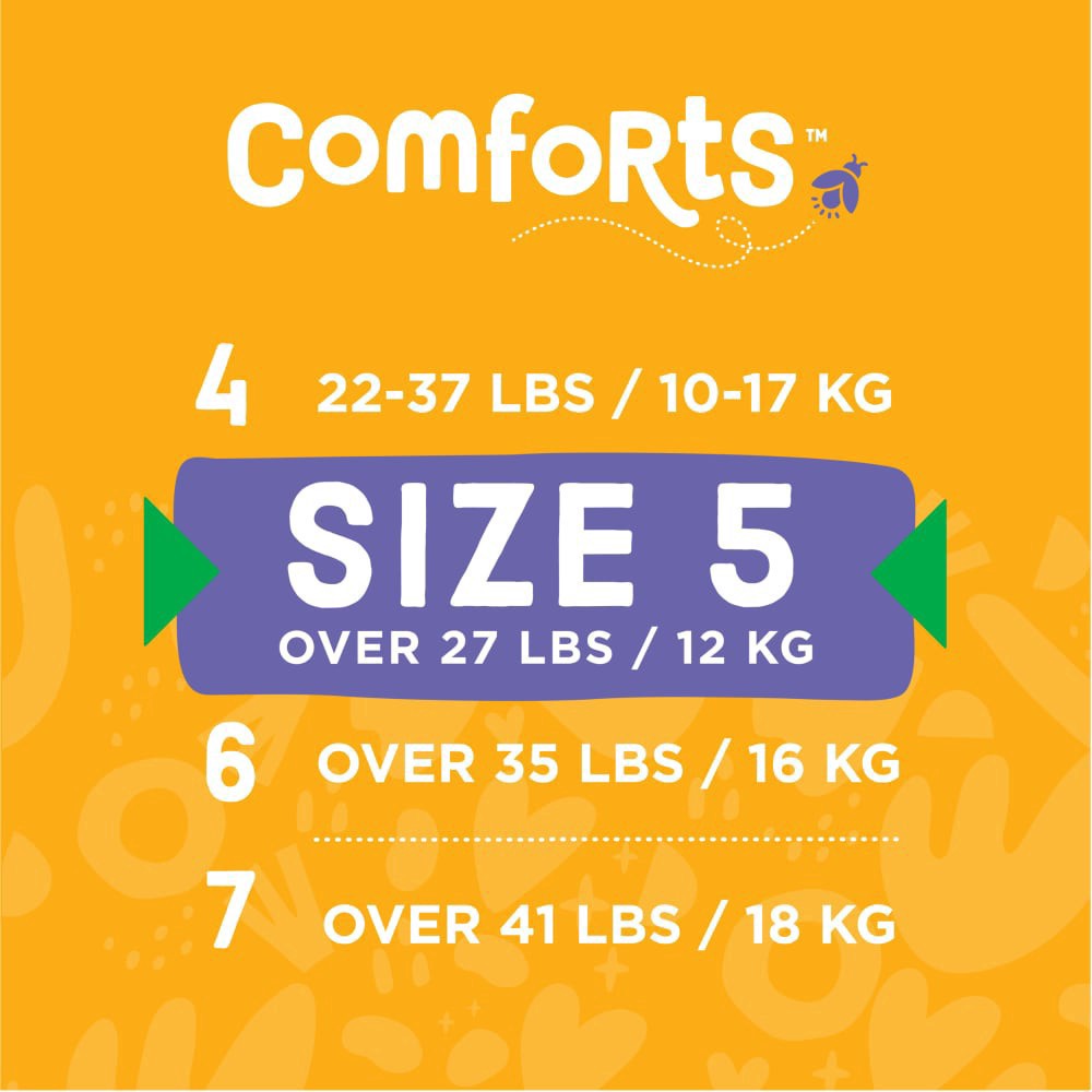 slide 6 of 12, Comforts Size 5 Day Or Night Baby Diapers, 24 ct