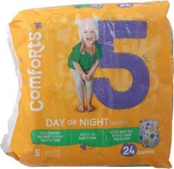 Comforts Size 5 Day Or Night Baby Diapers