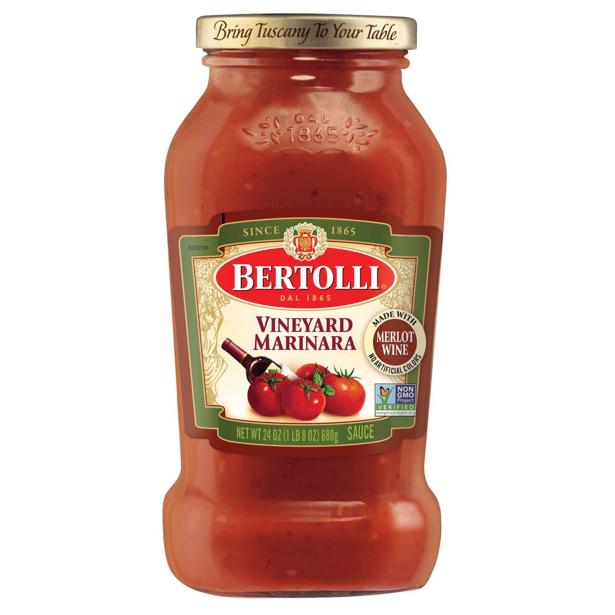 slide 1 of 9, Bertollia Marinara With Burgundy Wine Pasta Sauce 24 Oz, 24 oz