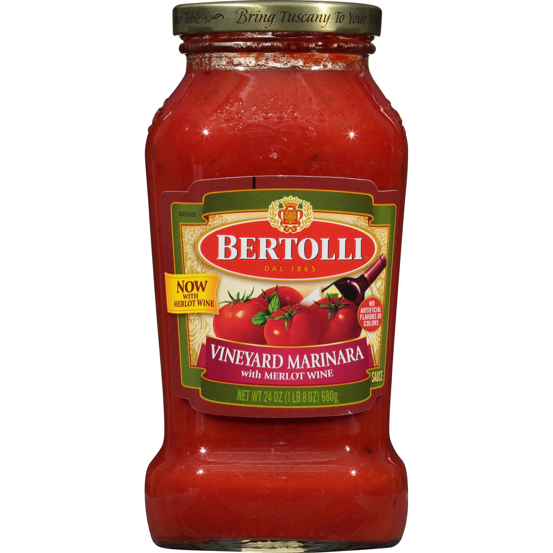 slide 1 of 6, Bertolli Vineyard Marinara Pasta Sauce, 24 oz