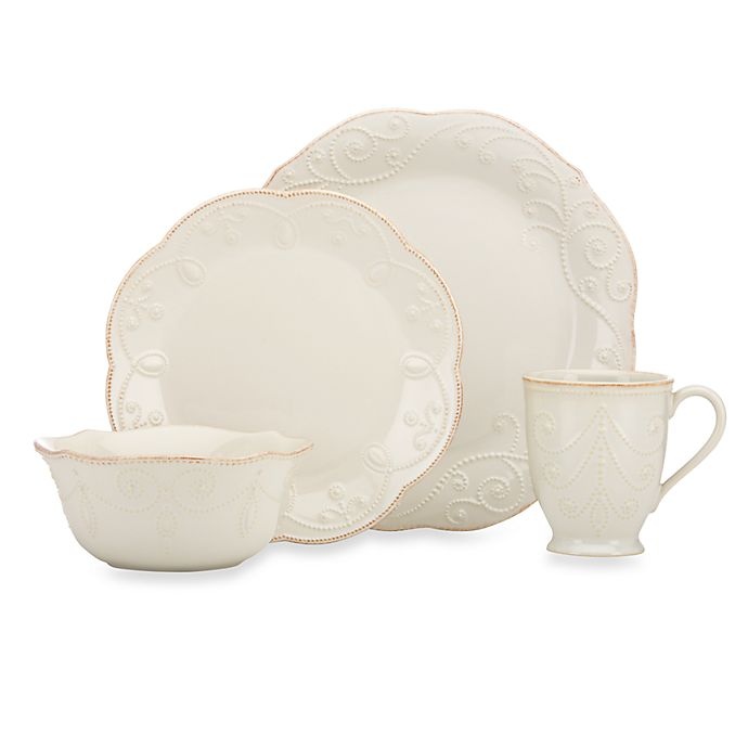 slide 1 of 2, Lenox French Perle Place Setting - White, 4 ct