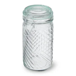 Kamenstein Preserve Clamp Jar Embossed 39 oz
