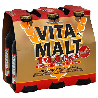 slide 1 of 1, Vita Malt Malt Beverage, Non-Alcoholic, Plus+, 6 ct; 1.2 fl. oz.