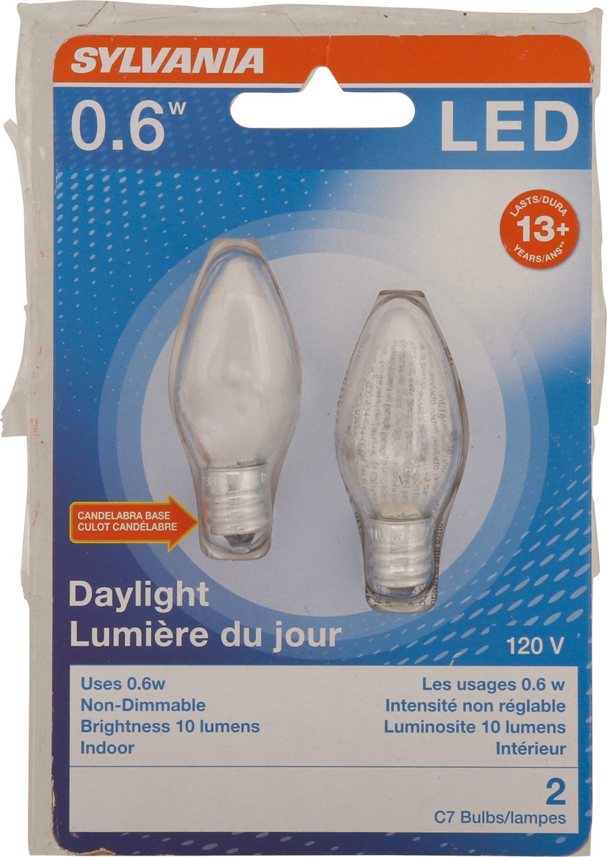 slide 5 of 11, Sylvania 0.6 Watts Daylight LED Light Bulbs 2 ea, 2 ct