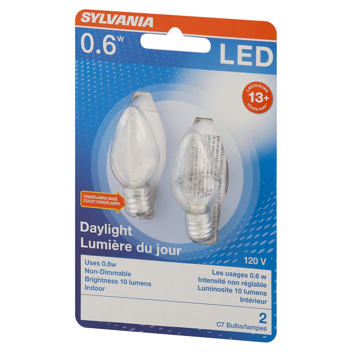 slide 8 of 11, Sylvania 0.6 Watts Daylight LED Light Bulbs 2 ea, 2 ct