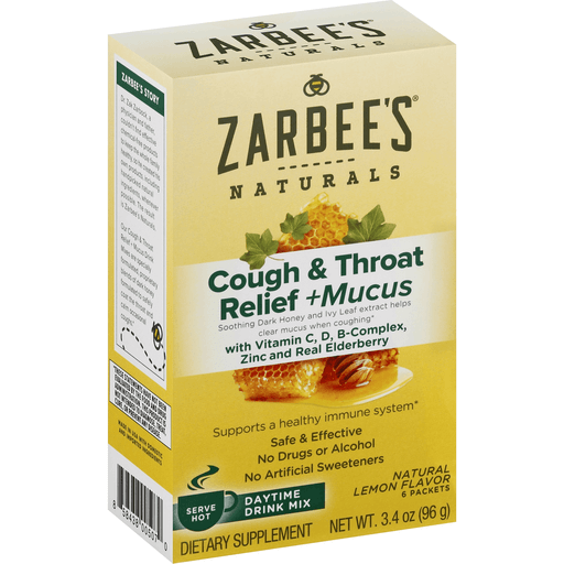 Zarbee's Naturals Adult Cough & Throat Relief + Mucus Daytime Drink Mix