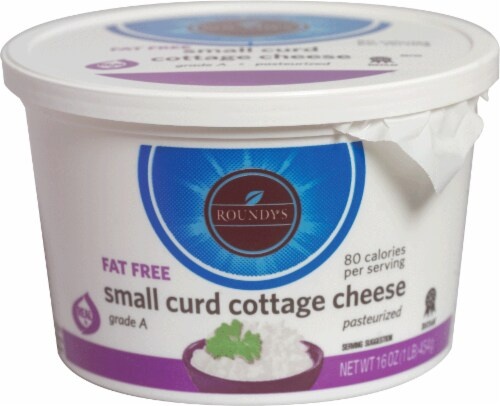 slide 1 of 1, Roundy's Roundys Fat Free Cottage Cheese, 16 oz