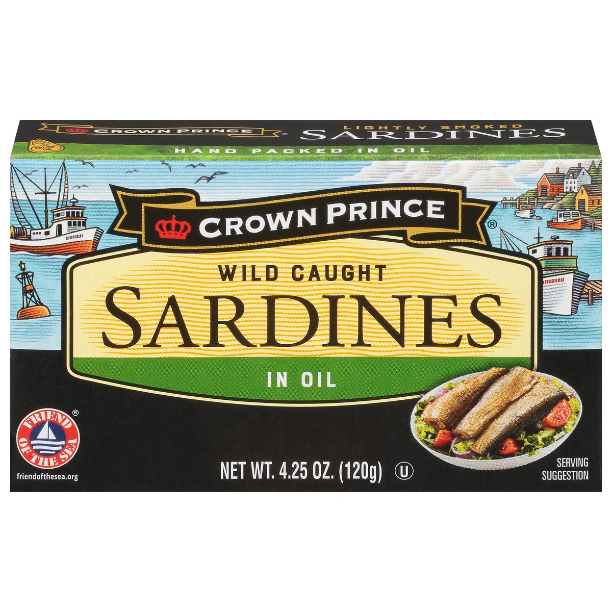 slide 1 of 10, Crown Prince In Oil Wild Caught Sardines 4.25 oz Box, 4.25 oz