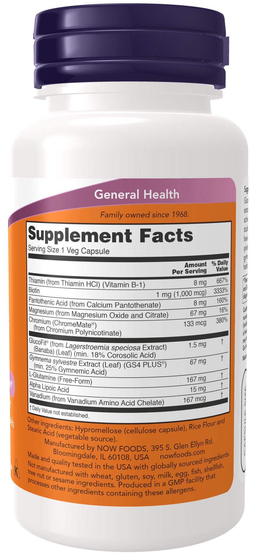 slide 4 of 4, NOW Glucose Metabolic Support - 90 Veg Capsules, 90 ct