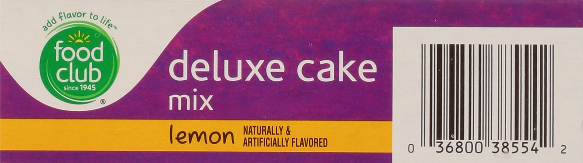 slide 2 of 9, Food Club Deluxe Lemon Cake Mix 16.5 oz, 16.5 oz