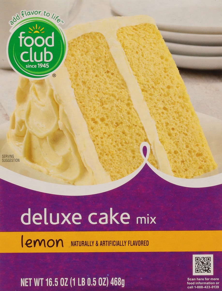 slide 1 of 9, Food Club Deluxe Lemon Cake Mix 16.5 oz, 16.5 oz