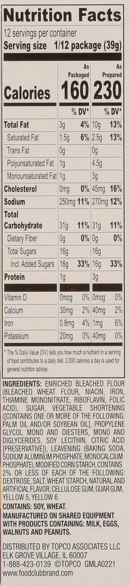 slide 7 of 9, Food Club Deluxe Lemon Cake Mix 16.5 oz, 16.5 oz