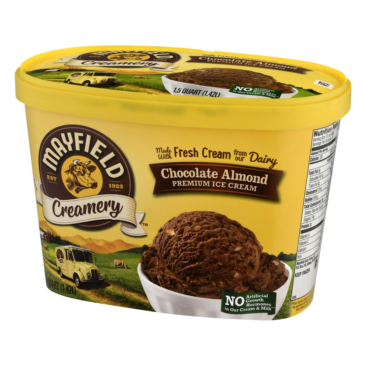 slide 8 of 9, Mayfield Creamery Premium Chocolate Almond Ice Cream 1.5 qt, 1.5 qt