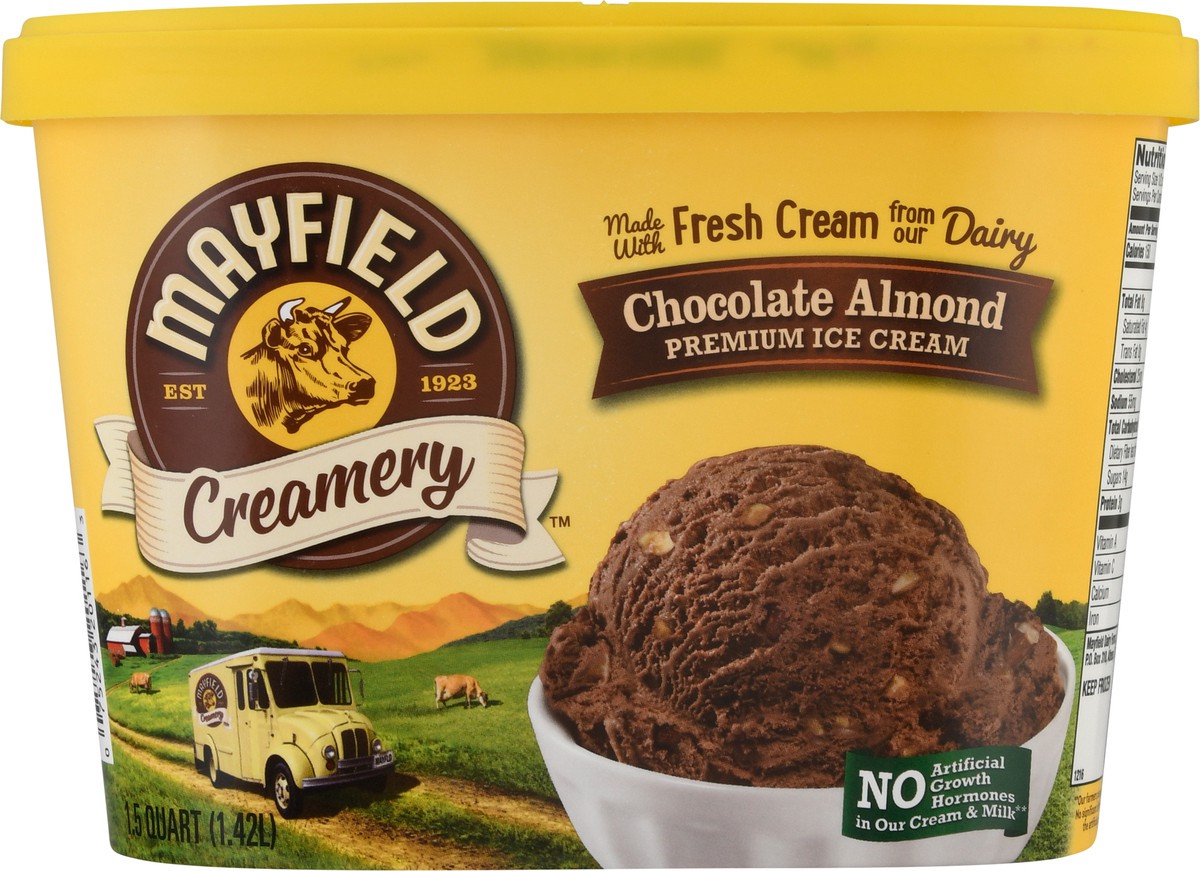 slide 7 of 9, Mayfield Creamery Premium Chocolate Almond Ice Cream 1.5 qt, 1.5 qt