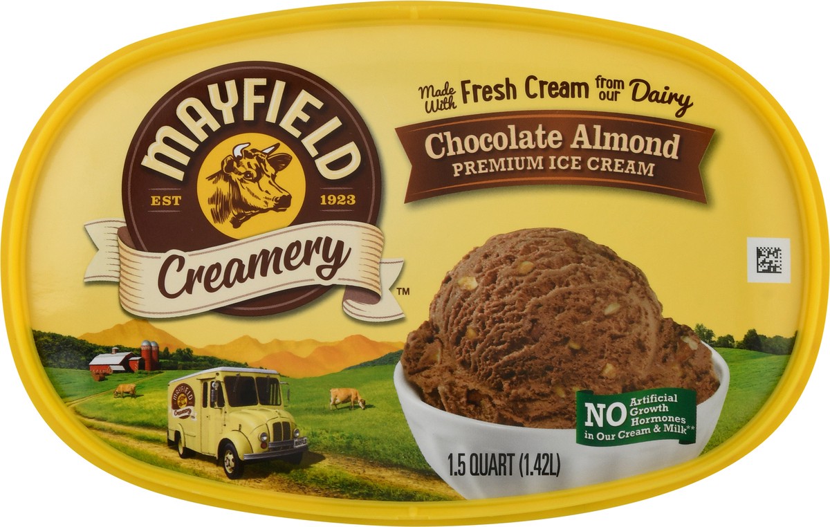 slide 6 of 9, Mayfield Creamery Premium Chocolate Almond Ice Cream 1.5 qt, 1.5 qt