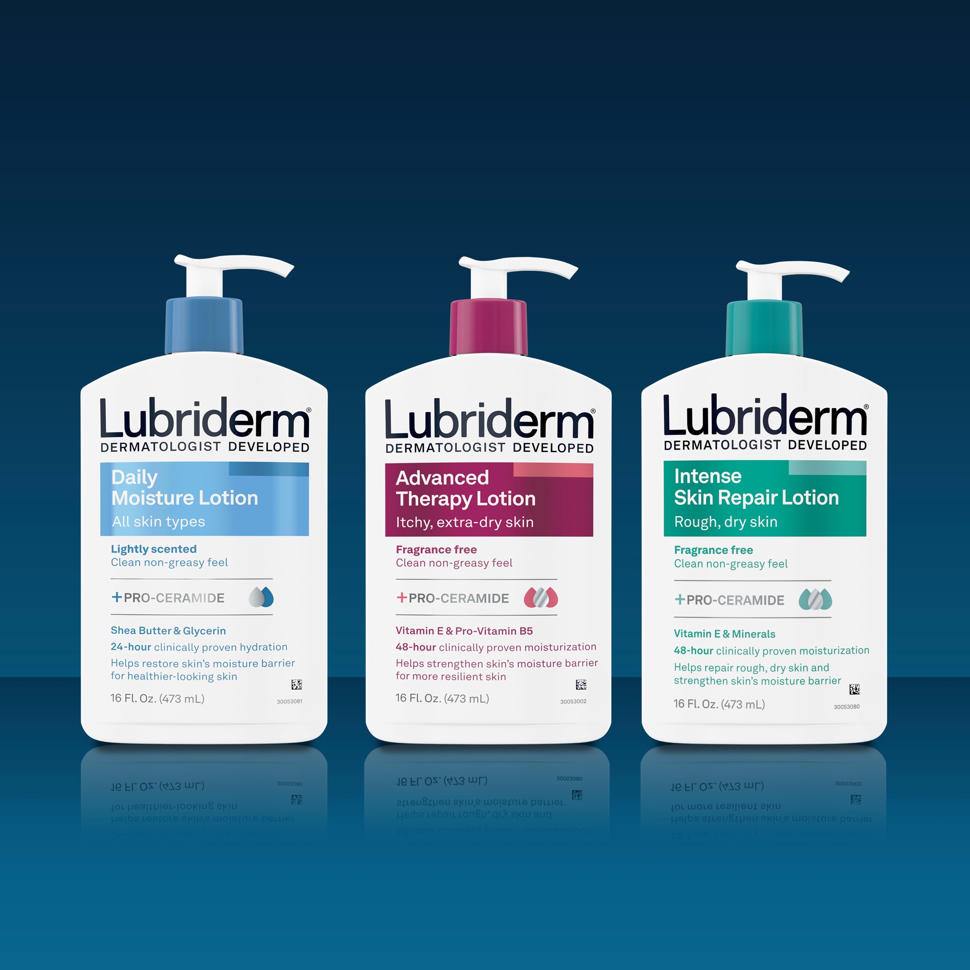 slide 6 of 9, Lubriderm Advanced Therapy Fragrance Free Moisturizing Hand & Body Lotion + Pro-Ceramide with Vitamins E & Pro-Vitamin B5, Intense Hydration for Itchy, Extra Dry Skin, Non-Greasy, 6 fl. oz, 6 fl oz