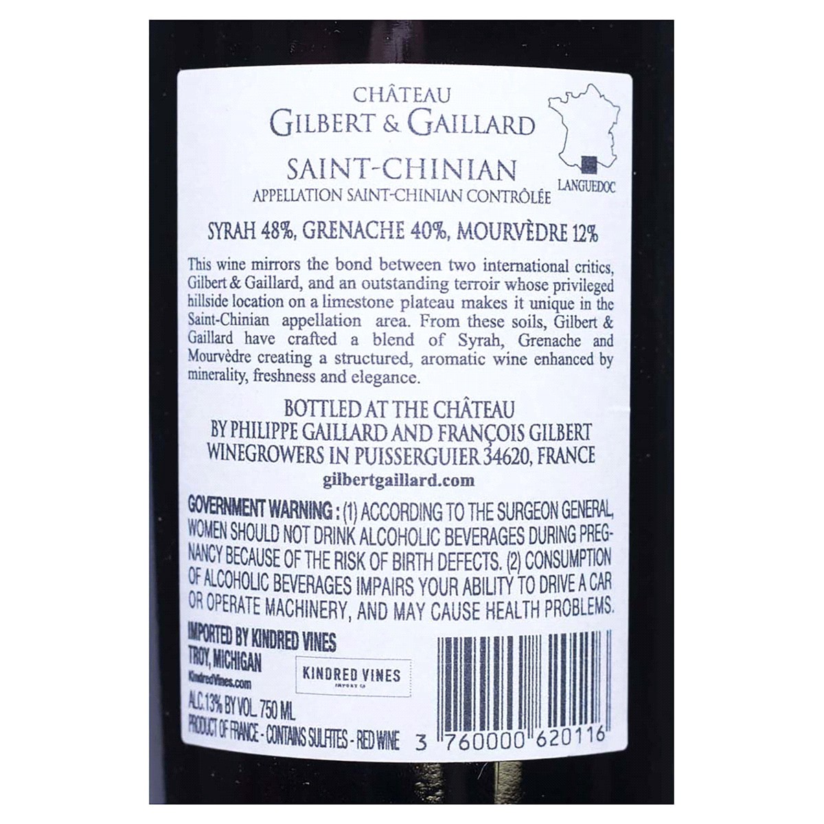 slide 2 of 2, Chateau Gilbert & Gaillard Rouge, 750 ml