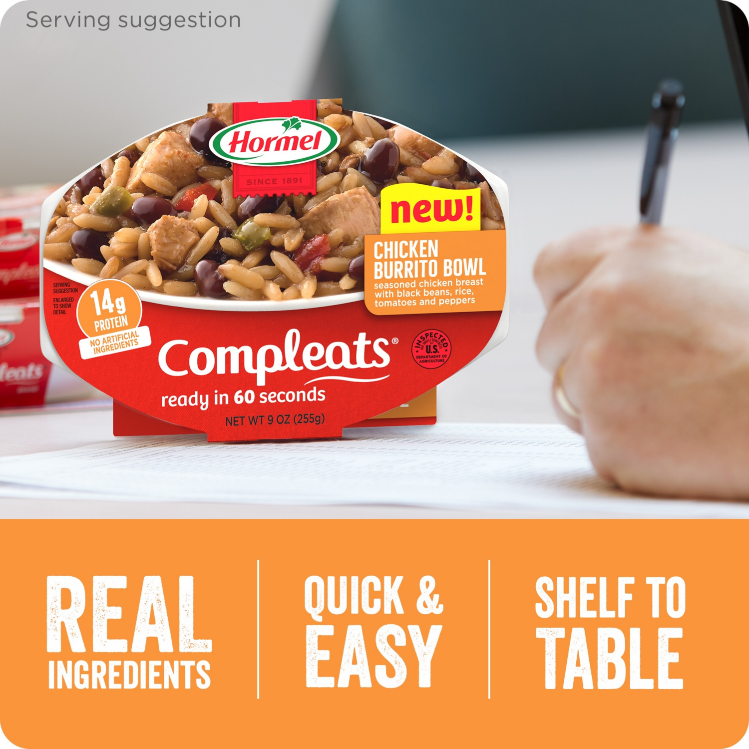 slide 6 of 8, Hormel Compleats Chicken Burrito Bowl 9 oz, 9 oz