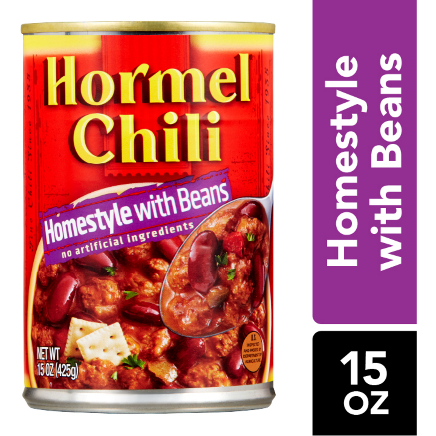 slide 1 of 1, Hormel Chili Homestyle with Beans, 15 oz