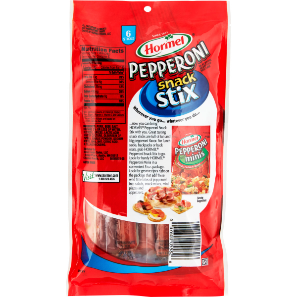 slide 16 of 21, Hormel Pepperoni Stix, 6 oz, 6-Pack, 6 oz