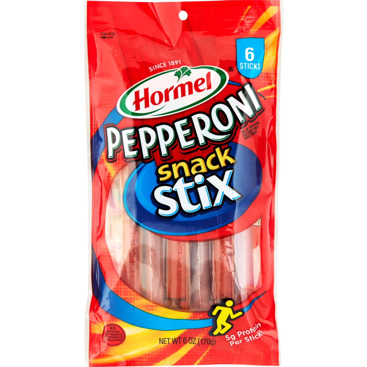 slide 1 of 21, Hormel Pepperoni Stix, 6 oz, 6-Pack, 6 oz