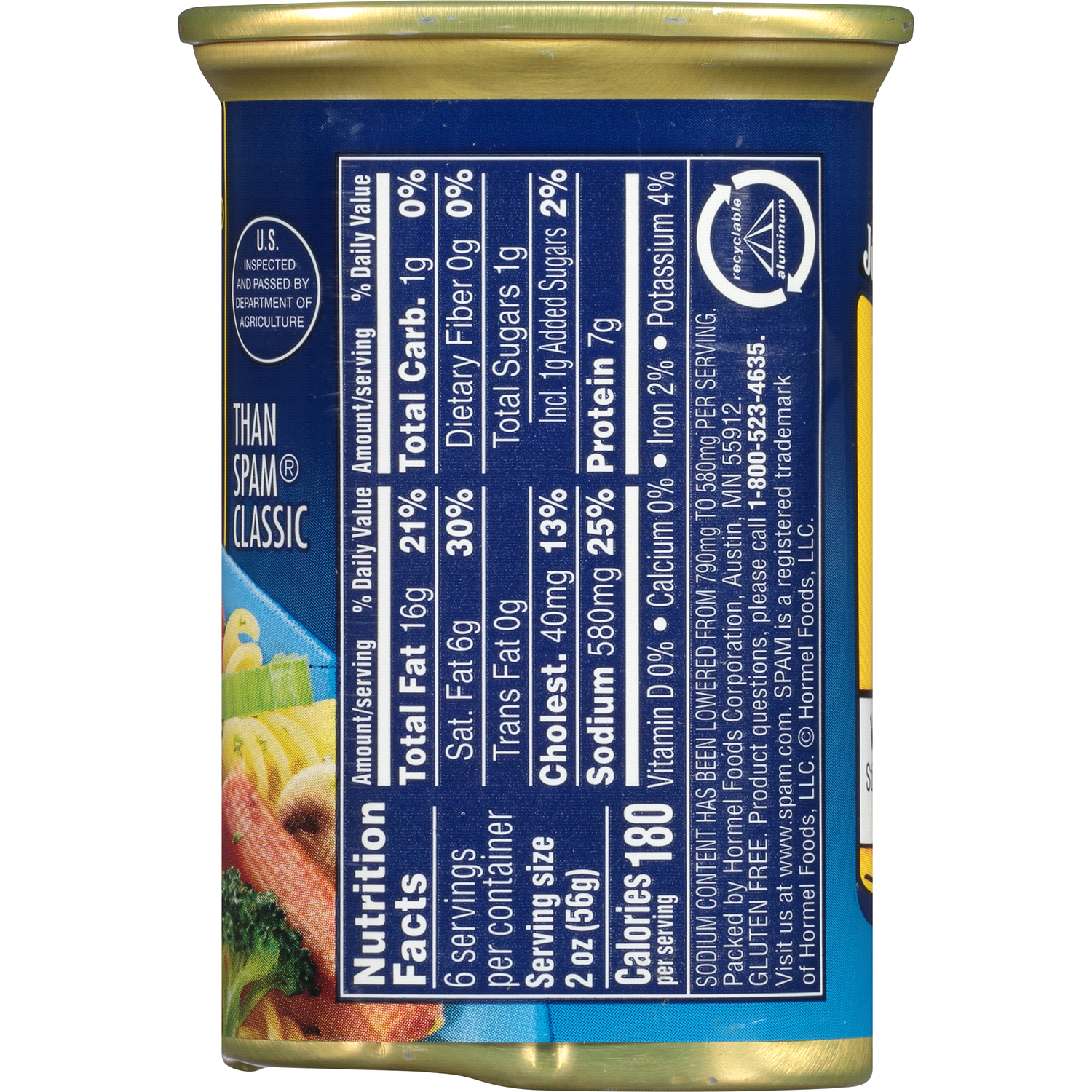 slide 3 of 3, SPAM 25% Less Sodium Classic Meatloaf 12 oz, 12 oz