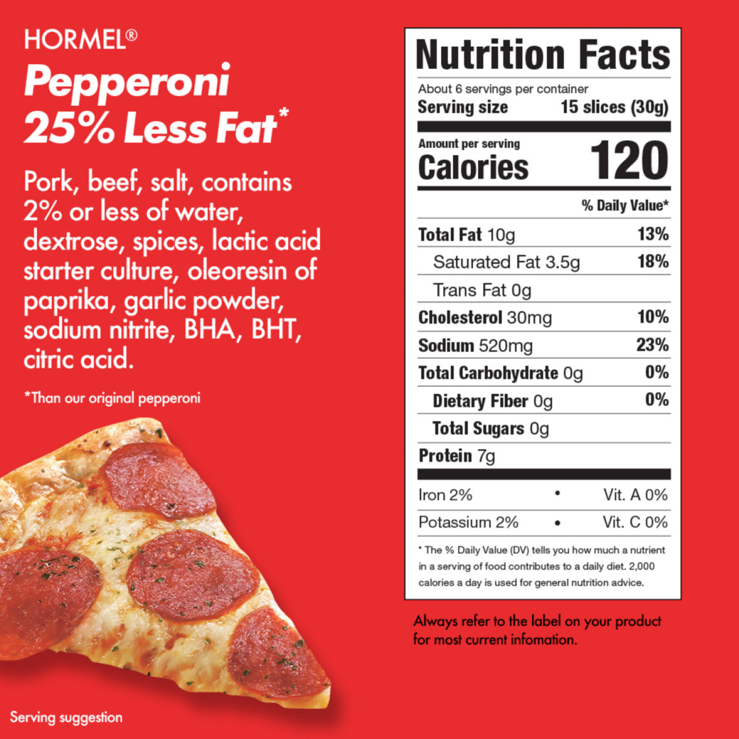 slide 3 of 4, HORMEL Pepperoni 25% Less Fat, 6 oz