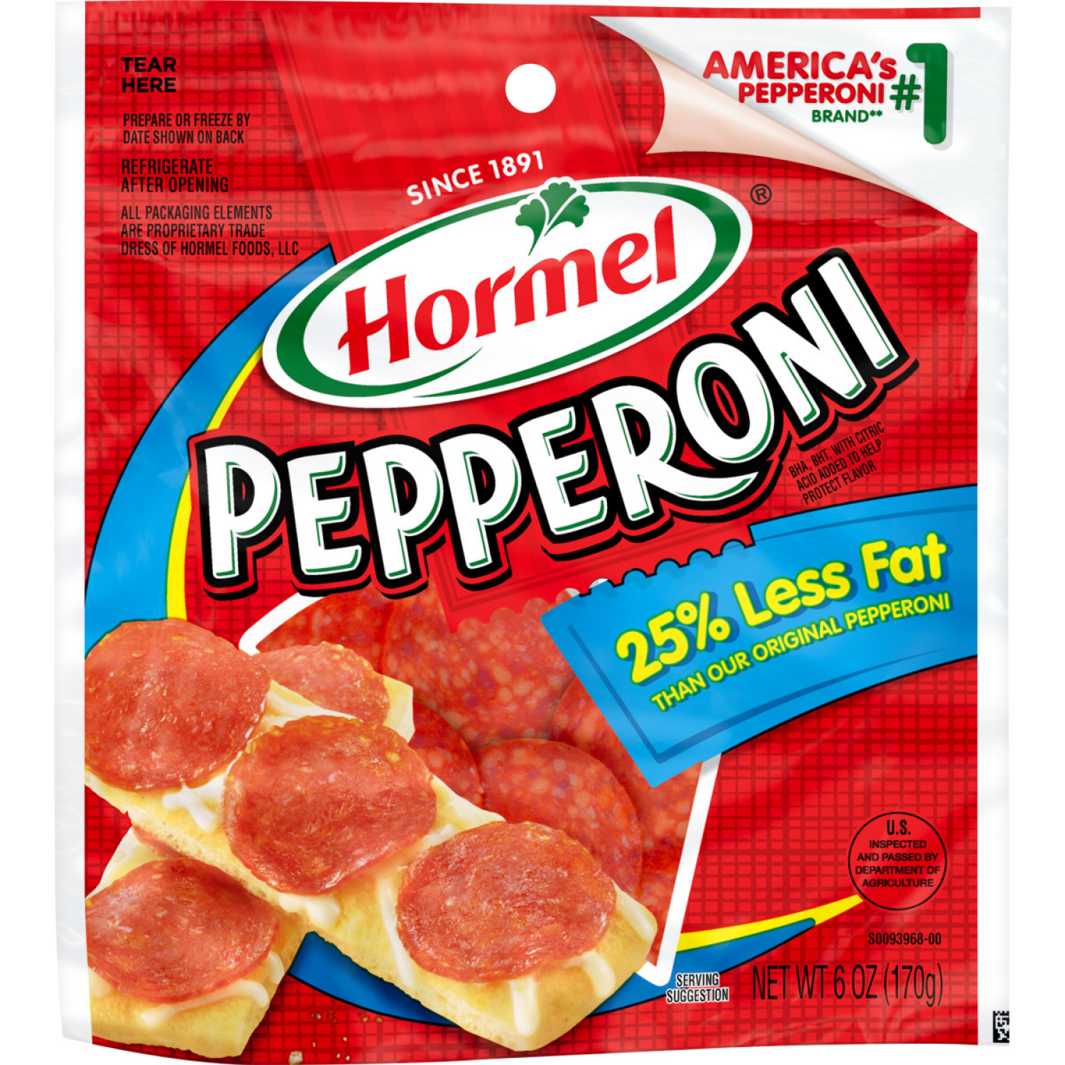 slide 1 of 4, HORMEL Pepperoni 25% Less Fat, 6 oz