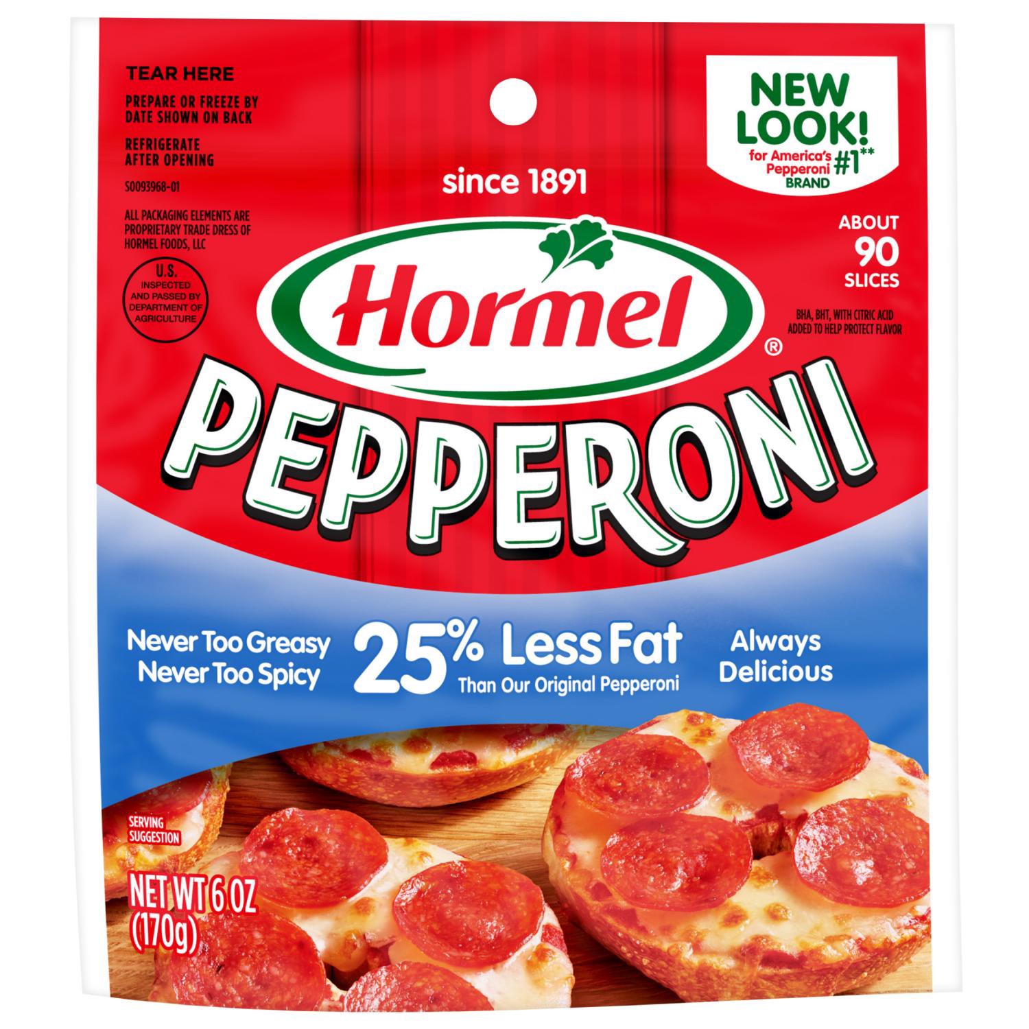 slide 1 of 6, Hormel Pepperoni 25% Less Fat, 6 Oz, 6 oz