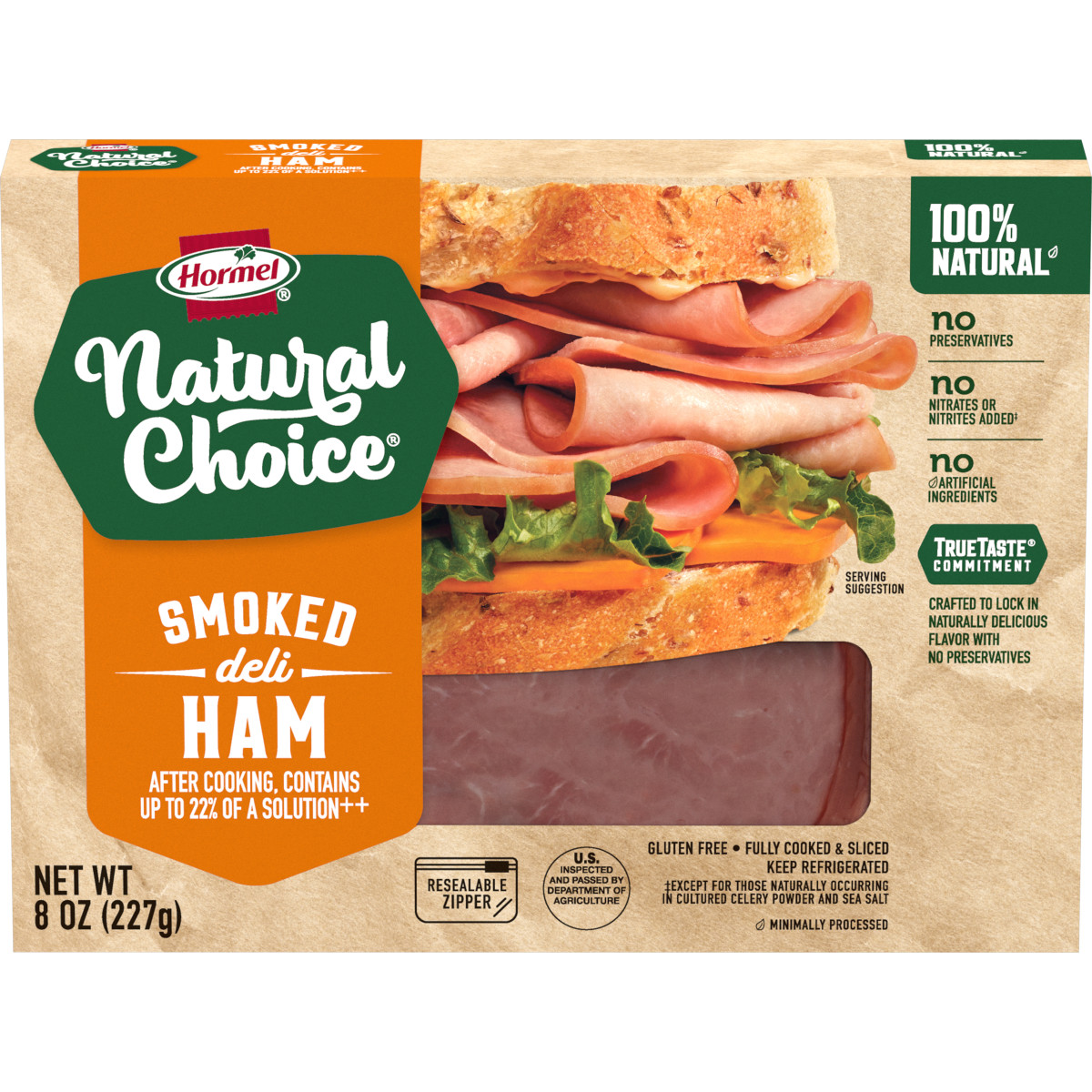 slide 1 of 25, Hormel Natural Choice Smoked Deli Ham, 8 oz, 8 oz