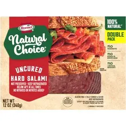 Hormel Natural Choice Uncured Hard Salami, Double Pack