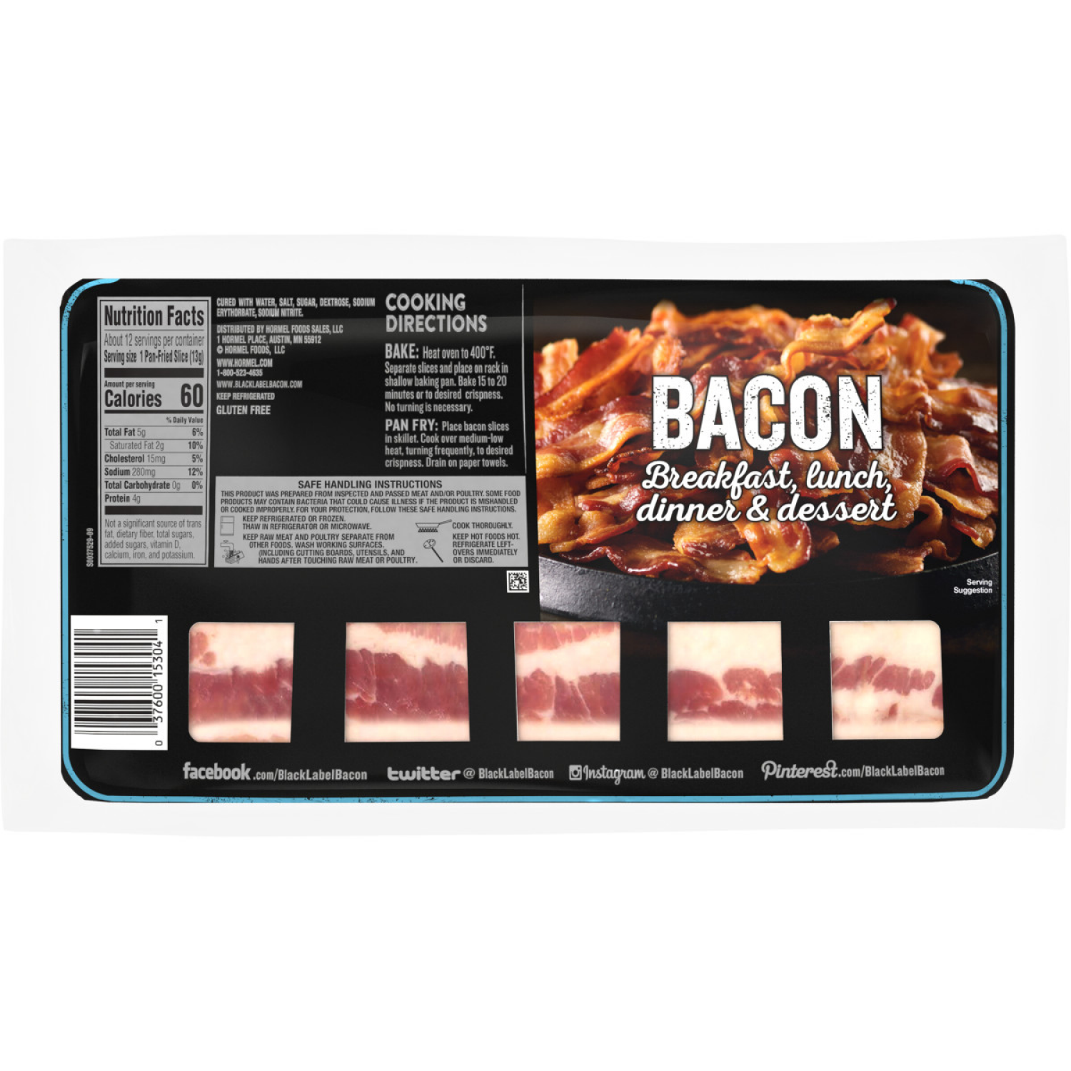 slide 2 of 8, HORMEL BLACK LABEL Thick Cut Bacon, 16 oz
