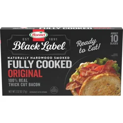 Hormel Black Label Thick Cut Fully Cooked Bacon, 2.52 Oz
