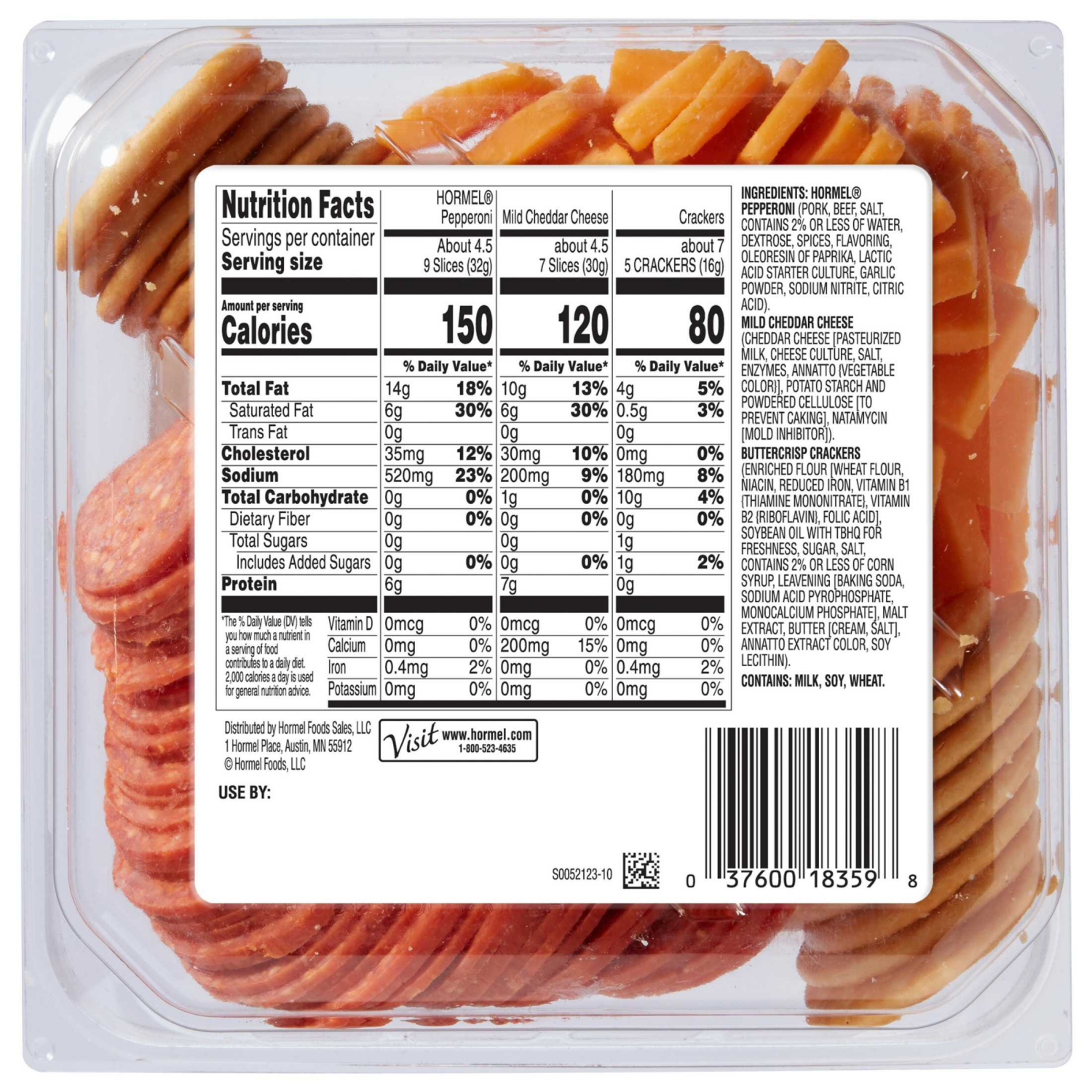 slide 2 of 5, HORMEL GATHERINGS Snack Tray Pepperoni and Cheese, 14 oz