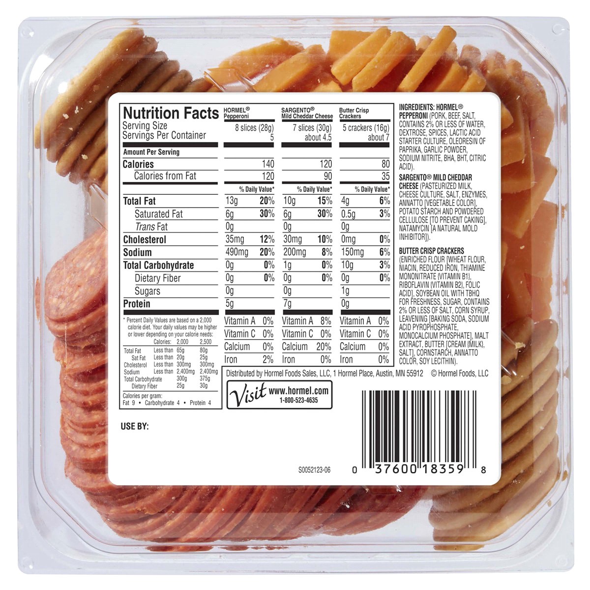 slide 2 of 2, HORMEL GATHERINGS Snack Tray Pepperoni and Cheese, 14 oz