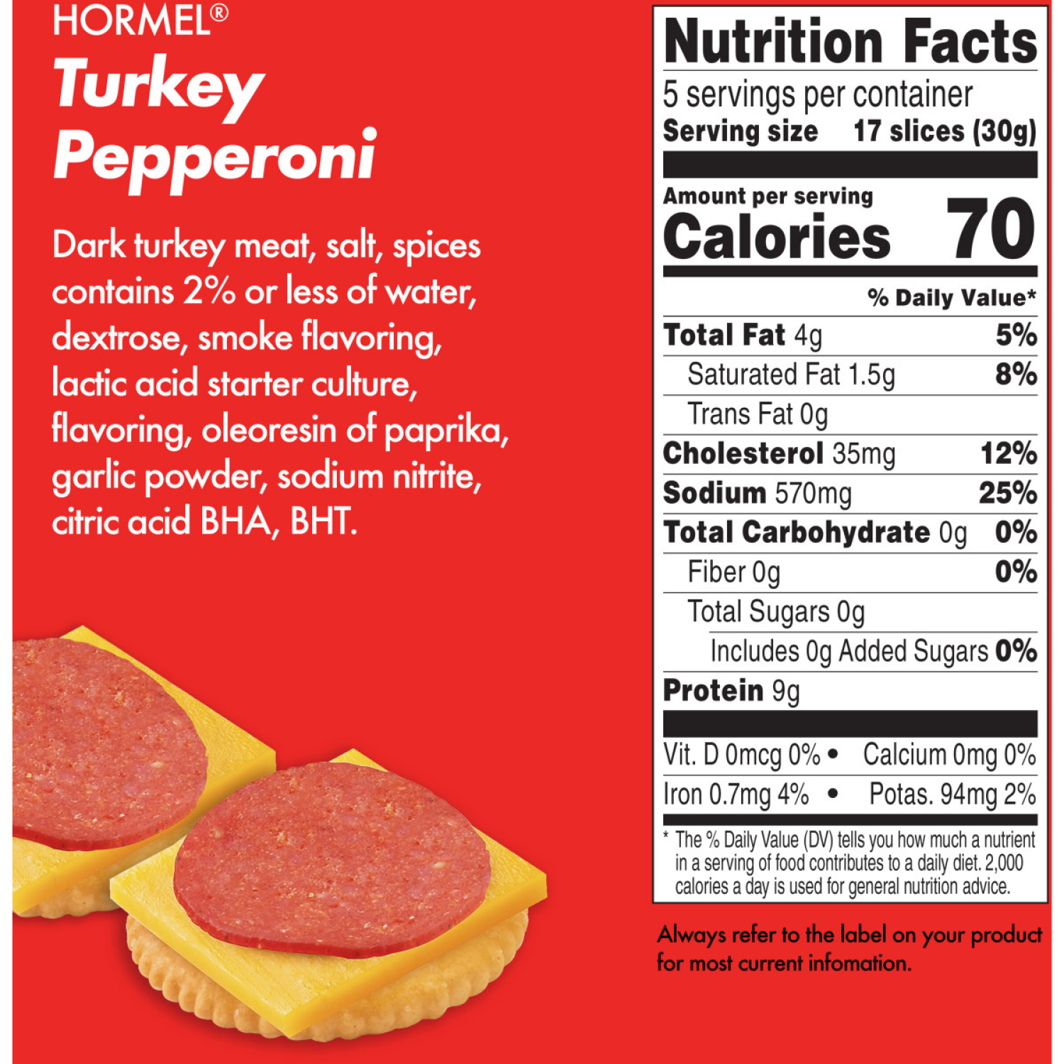 slide 3 of 4, HORMEL Pepperoni Turkey, 5 oz