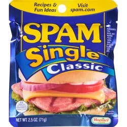 SPAM Single Classic Sliced Meat 2.5 oz. Pouch
