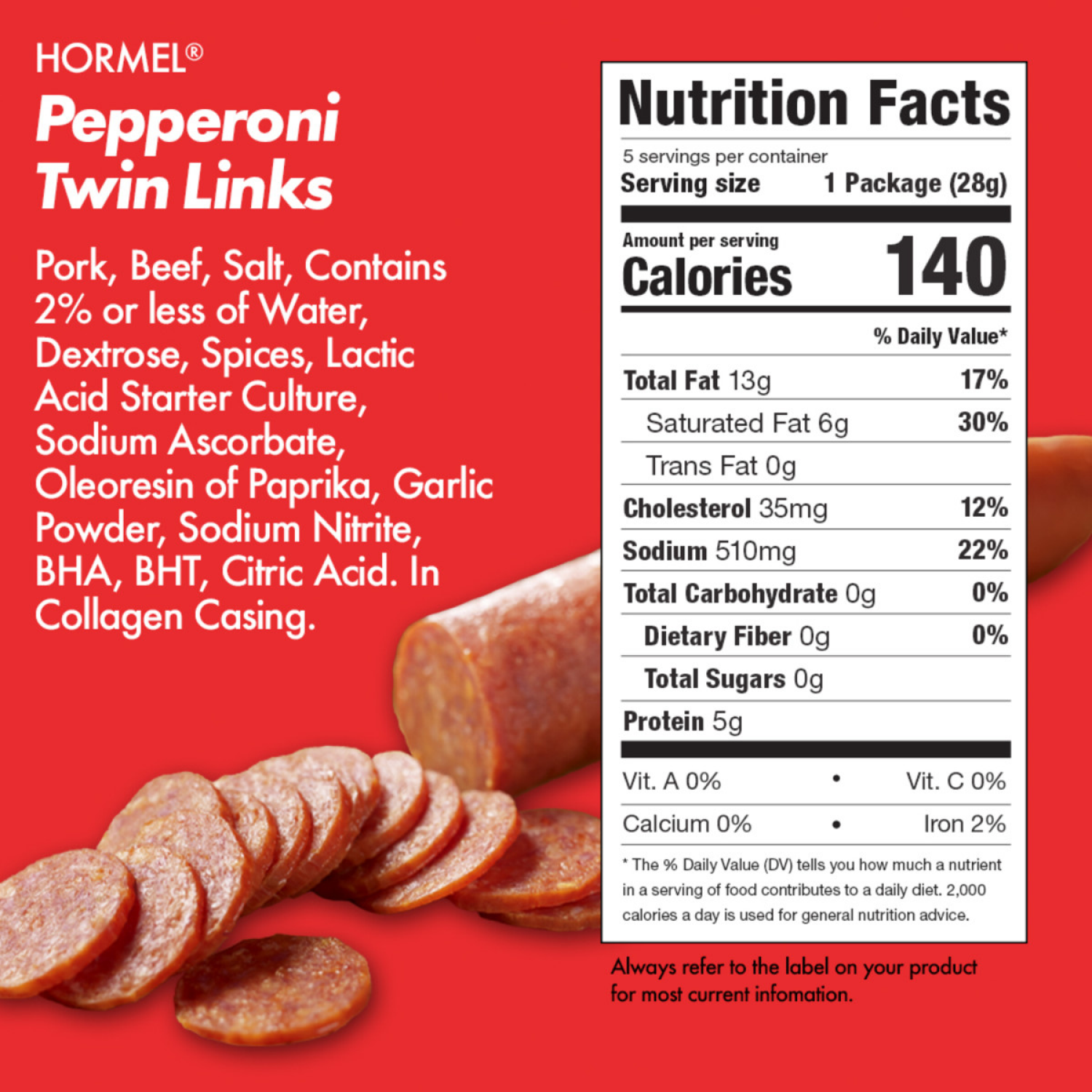 slide 2 of 2, Hormel Pepperoni 5 oz, 5 oz