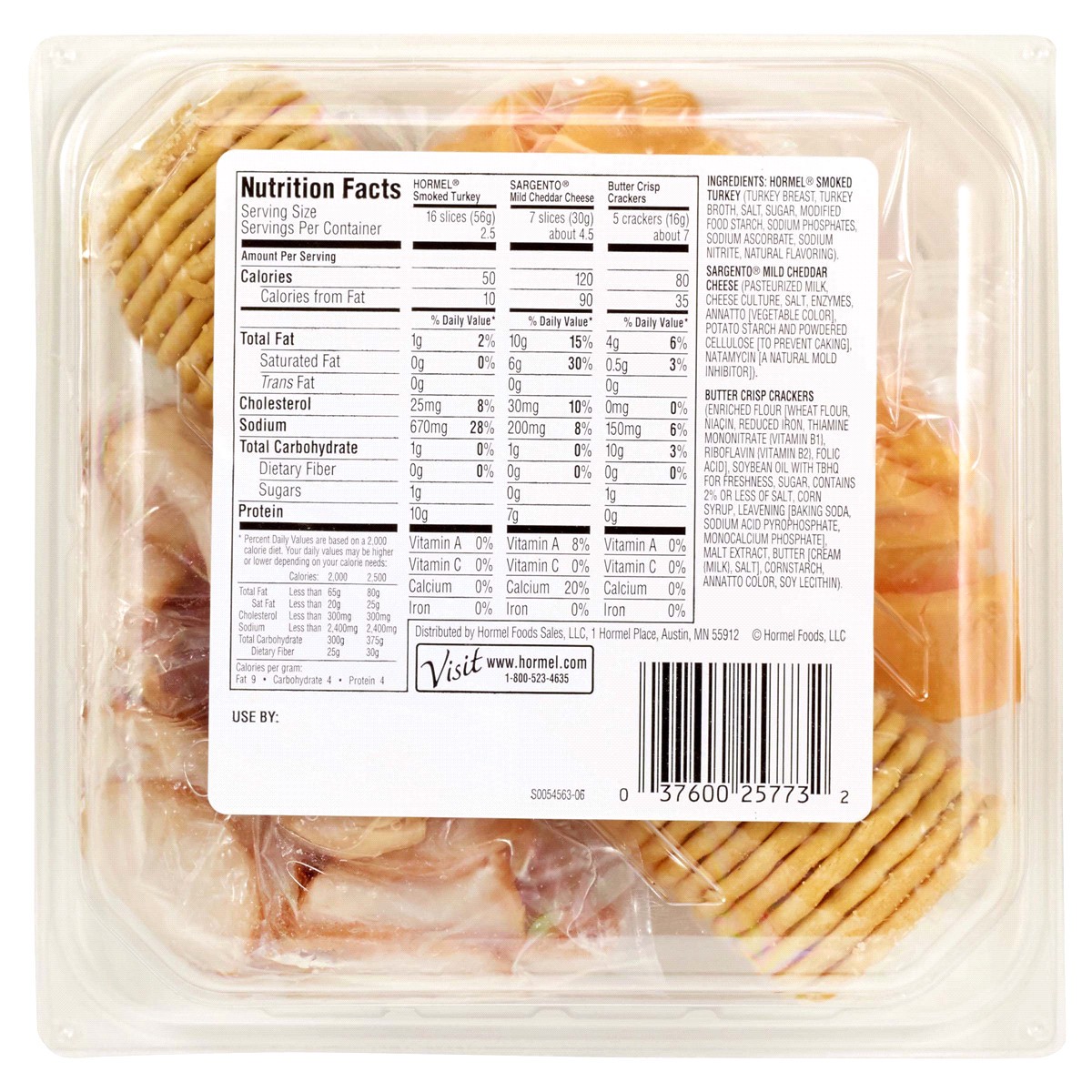 slide 2 of 2, HORMEL GATHERINGS Snack Tray Turkey and Cheese, 14 oz