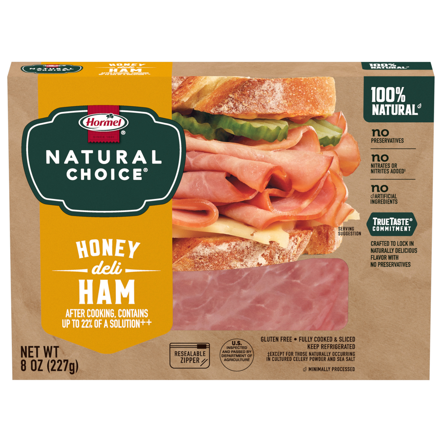 slide 1 of 5, HORMEL NATURAL CHOICE Honey Deli Ham, 8 oz