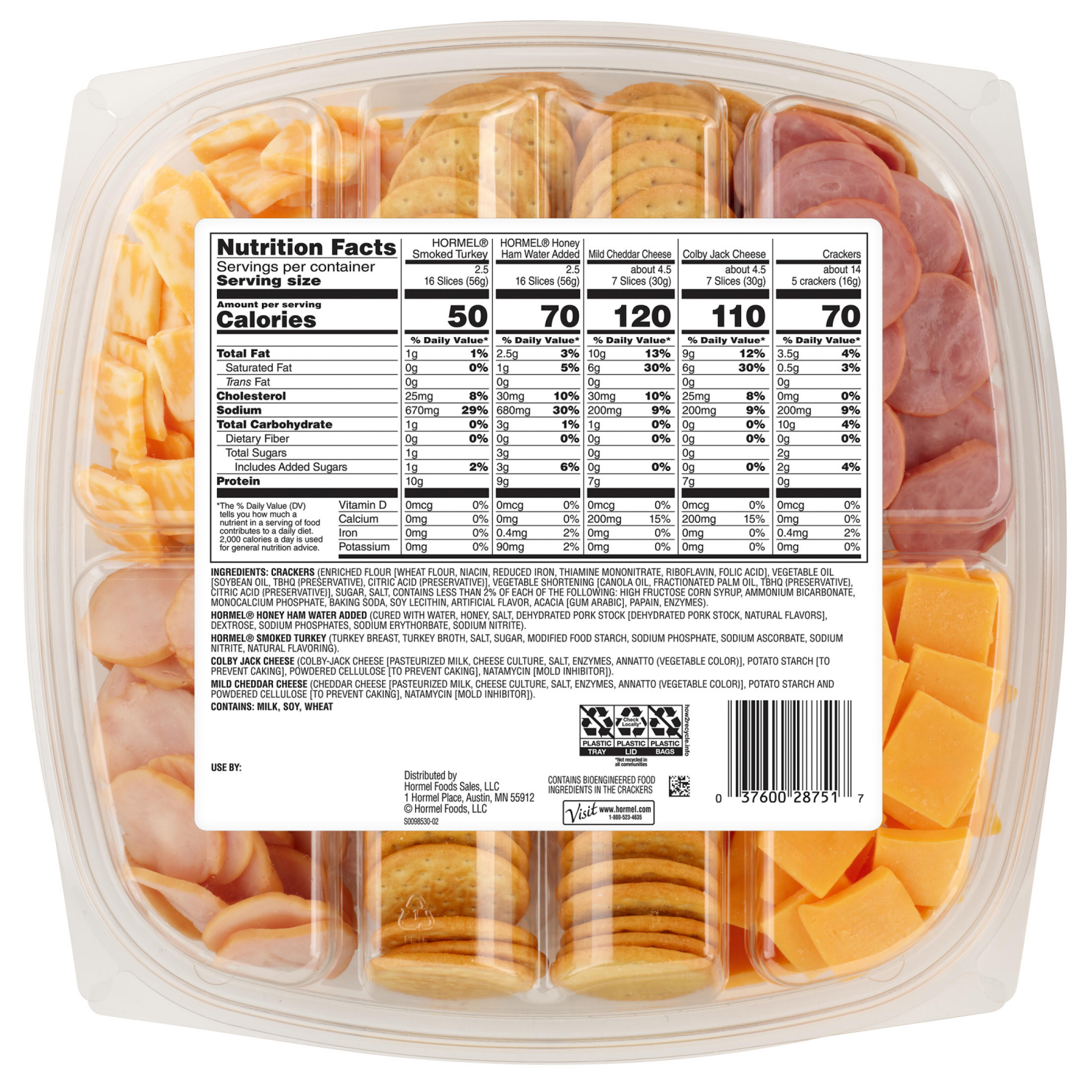 slide 2 of 5, HORMEL GATHERINGS Honey Ham & Turkey Party Tray, 28 oz