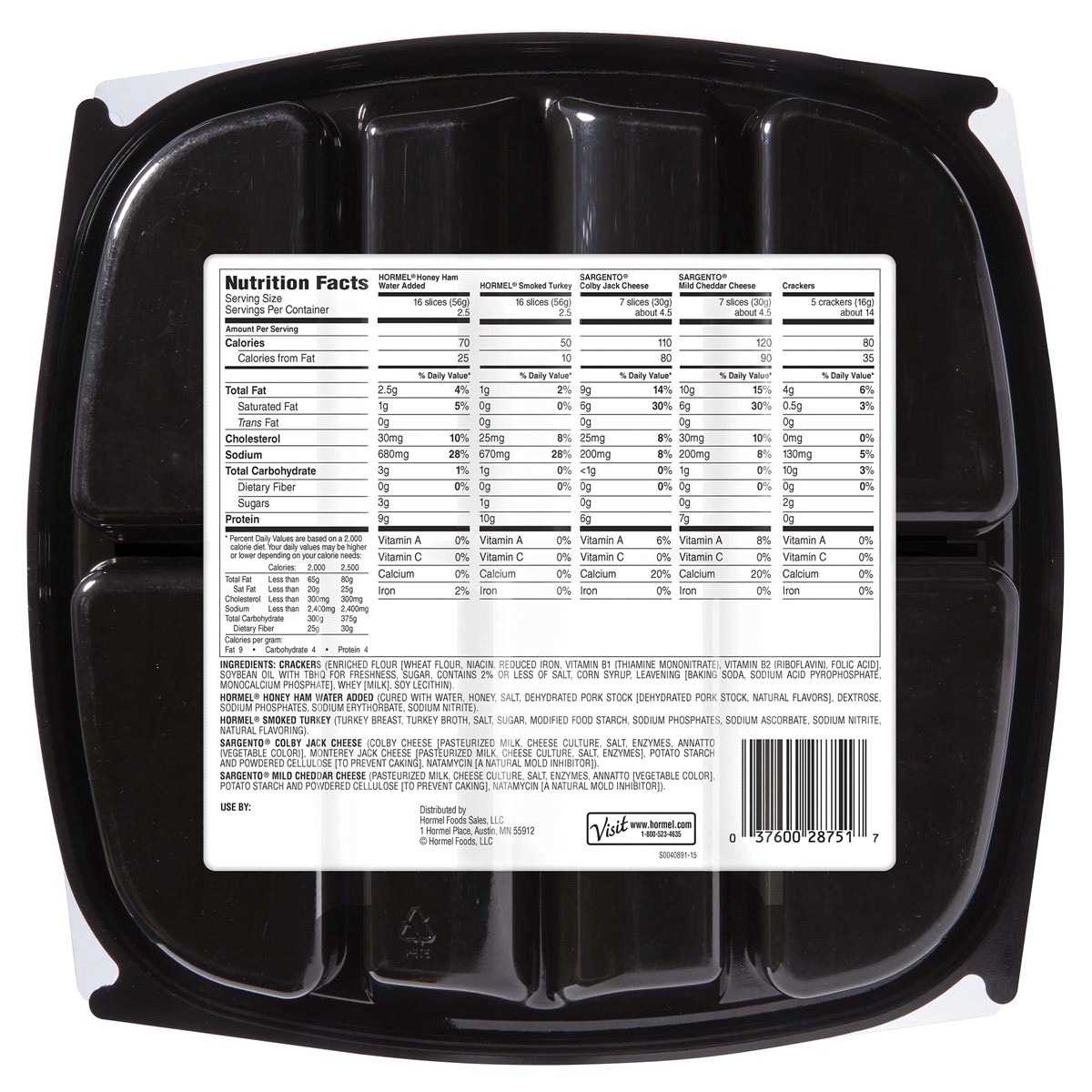 slide 2 of 2, HORMEL GATHERINGS Honey Ham & Turkey Party Tray, 28 oz