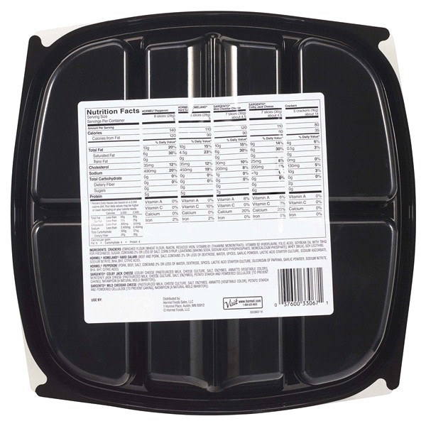 slide 5 of 5, Hormel Gatherings™ Hard Salami & Pepperoni Party Tray 28 oz. Container, 28 oz