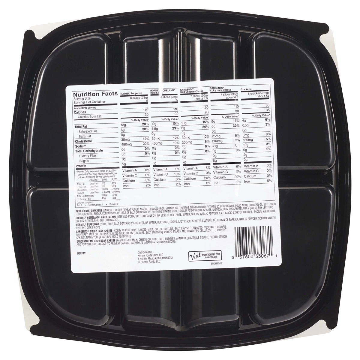 slide 3 of 5, Hormel Gatherings™ Hard Salami & Pepperoni Party Tray 28 oz. Container, 28 oz