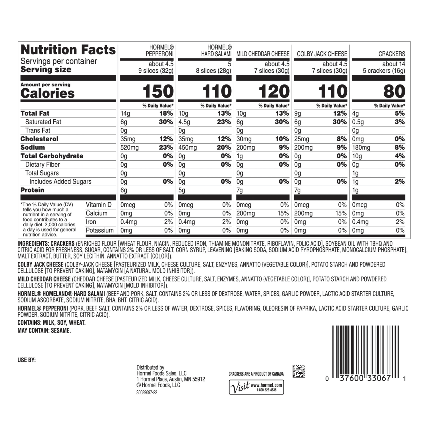 slide 5 of 5, Hormel Gatherings™ Hard Salami & Pepperoni Party Tray 28 oz. Container, 28 oz
