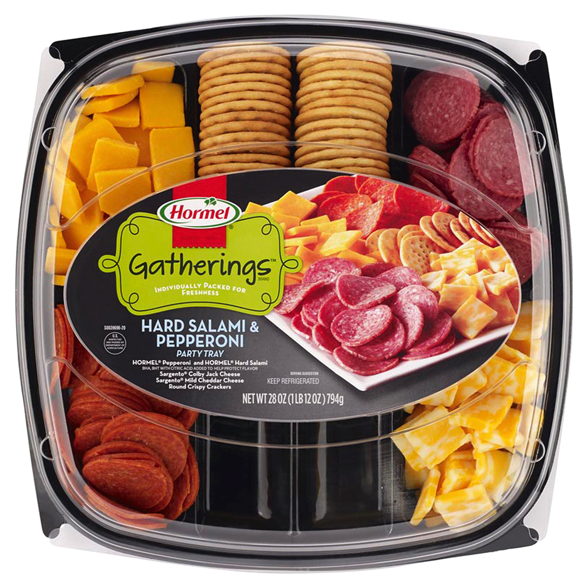 slide 1 of 1, HORMEL GATHERINGS Shelf Stable Meat Party Tray, 28 oz, 28 oz